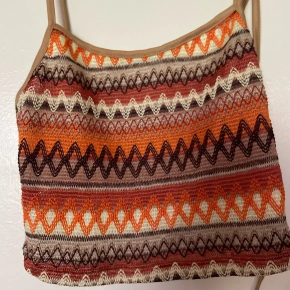 Retro zig-zag knit crop top - Picture 2 of 5